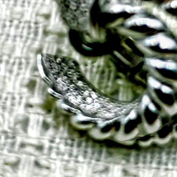 Trifari silvertone earrings clip on MCM - Picture 5 of 9